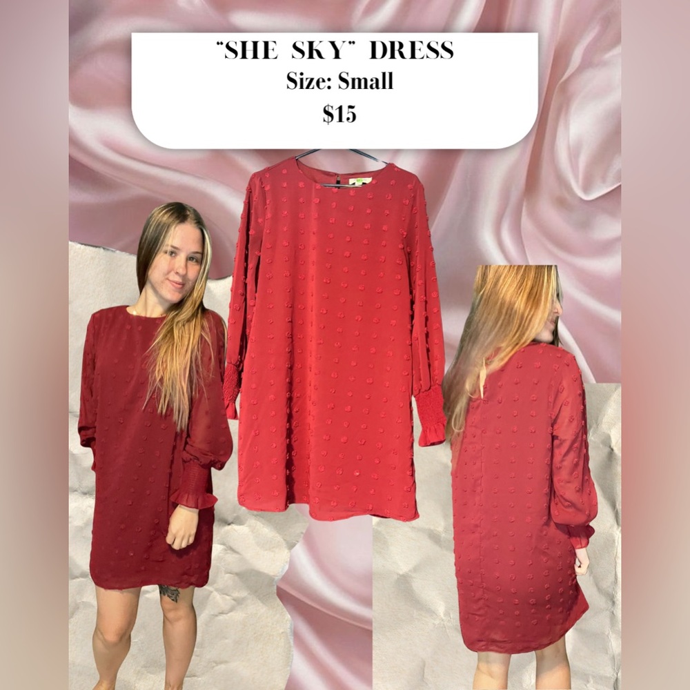 Boutique Burgundy Dress